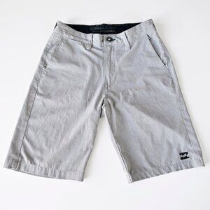Billabong Crossfire Mid Hybrid Shorts Light Gray Flat-Front Men's Shorts-Size 25
